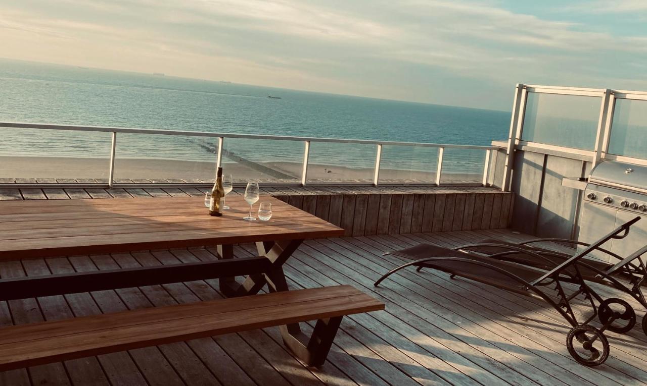 Penthouse Sea-Loft Blankenberge, Uniek Zeezicht, Luxeloft Met 40M2 Terras! Lägenhet Exteriör bild