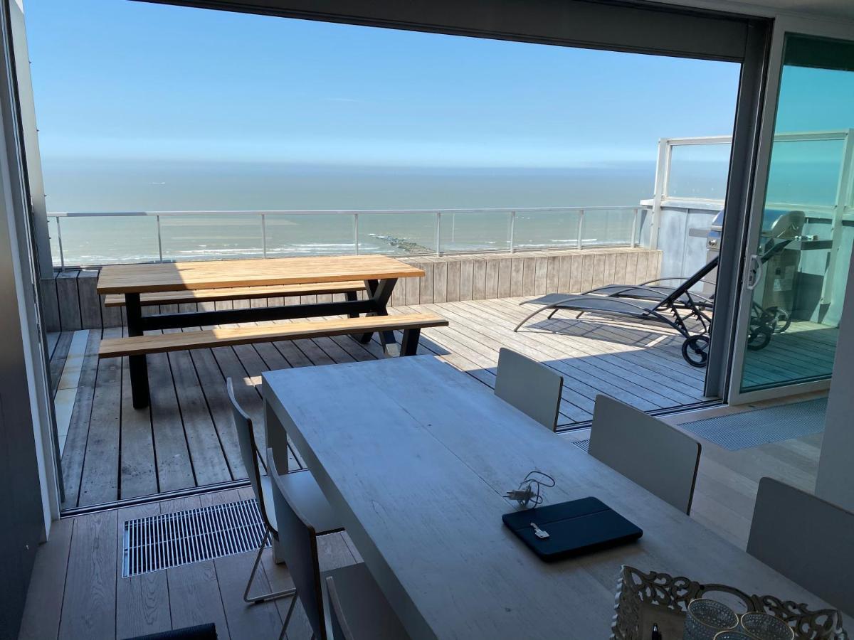 Penthouse Sea-Loft Blankenberge, Uniek Zeezicht, Luxeloft Met 40M2 Terras! Lägenhet Exteriör bild
