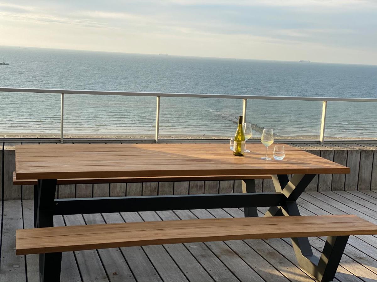 Penthouse Sea-Loft Blankenberge, Uniek Zeezicht, Luxeloft Met 40M2 Terras! Lägenhet Exteriör bild